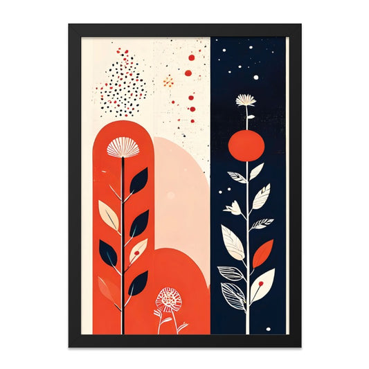 Modern Floral Wall Art, Abstract Botanical Print, Colorful Flower Poster, Minimalist Home Decor, Contemporary Art Print - Tawshia