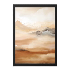 Abstract Mountain Wall Art, Neutral Tones Landscape Print, Minimalist Home Decor, Modern Art Painting, Serene Desert Wall Decor, Wall Art - Tawshia