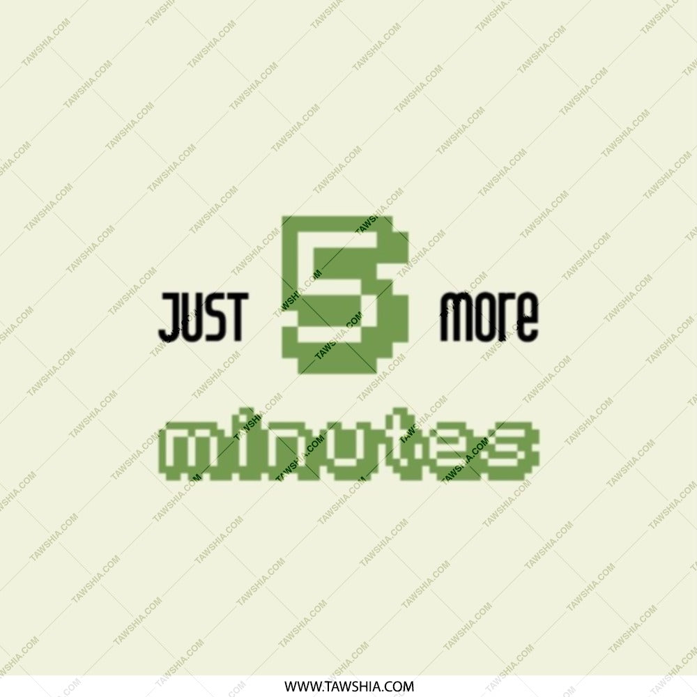 Just 5 More Minutes Pocket Mirror, Funny Sleepy Quote Mirror, Procrastination Gift, Novelty Compact Mirror, Gift for Napper - Tawshia