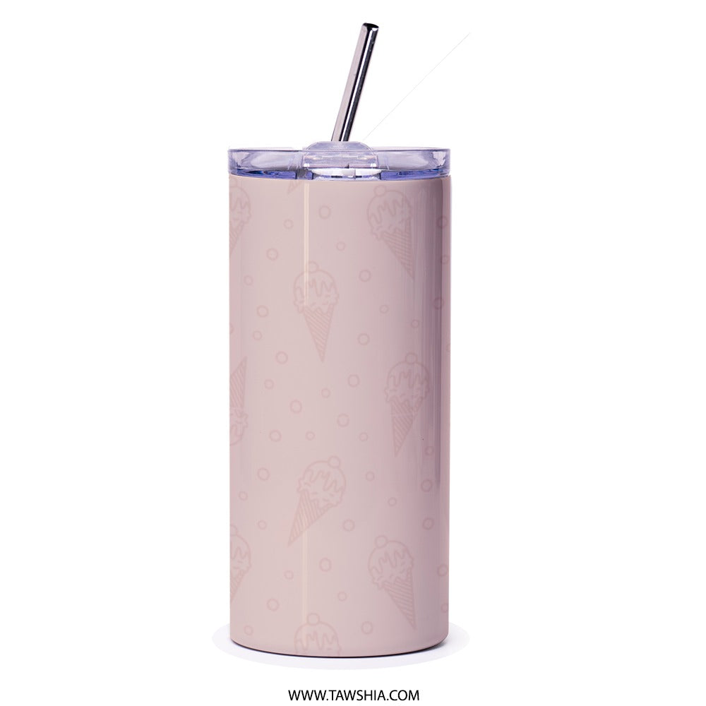 Ice Cream Tumbler, Sweet Treat Cup, Dessert Lover Gift, Foodie Present, Cute Drinkware, Novelty Tumbler, Unique Tumbler Design - Tawshia