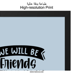 Friends Forever Wall Art, Senile Friends Print, Friendship Quote Decor, Best Friend Gift, Funny Friendship Wall Decor, Framed Art - Tawshia