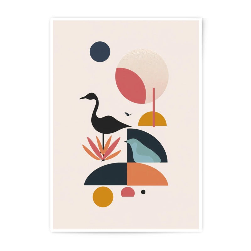 Abstract Bird Photographic Print, Geometric Art, Modern Wall Decor, Minimalist Art Print, Home Decor, Art Prints, Wall Art, Unique Gift Idea - Tawshia