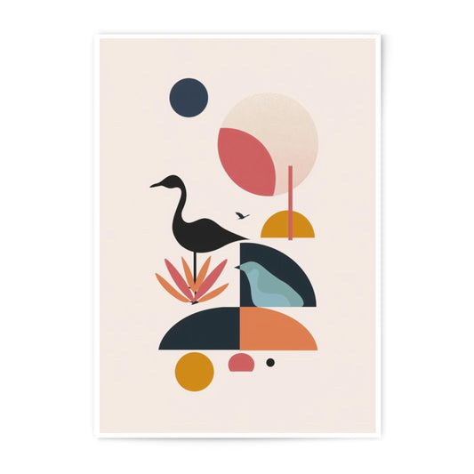 Abstract Bird Photographic Print, Geometric Art, Modern Wall Decor, Minimalist Art Print, Home Decor, Art Prints, Wall Art, Unique Gift Idea - Tawshia
