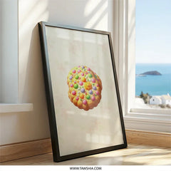 Cookie Wall Art Print, Cute Sprinkled Cookie, Whimsical Food Art, Bakery Wall Decor, Home Decor, Sweet Treat Art, Kitchen Art - Tawshia