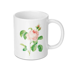 Vintage Rose Mug, Pink Rose Flower Mug, Botanical Mug, Floral Coffee Mug, Tea Mug, Gift for Her, Rose Lover Gift, Garden Mug (135) - Tawshia