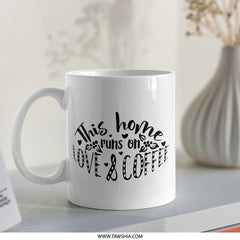 Love and Coffee Mug, Home Decor, Coffee Lover Gift, Funny Mug, Home Runs, Novelty Mugs, Gift for Her, Gift for Him, Perfect for Coffee - Tawshia