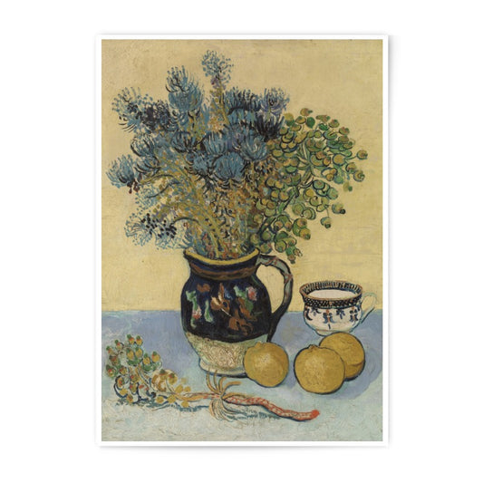 Still Life Vase Photographic Print, Van Gogh Art Print, Flowers Art Print, Vintage Painting Still Life Artwork, Fine Art Print - Tawshia