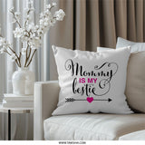 Mommy Bestie Pillow, Mothers Day Decor, Sentimental Gift, Mom Love Throw Pillow, Decorative Pillow, Home Decor - Tawshia