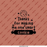 Thanks For Making Me One Smart Cookie Pocket Mirror, Gift, Compact Mirror, Unique Gift Idea, Present, Cute Mirror, Pocket Mirror - Tawshia