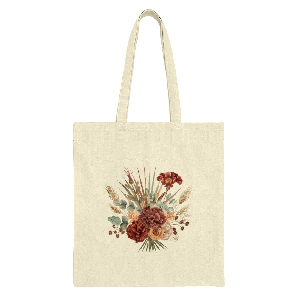 Floral Bouquet Tote Bag, Autumn Flowers, Rustic Floral, Botanical Art Tote, Nature Lover Gift, Everyday Bag, Shopping Tote - Tawshia