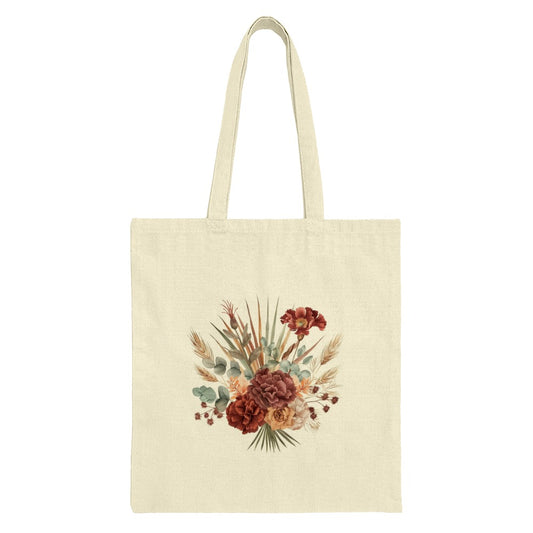 Floral Bouquet Tote Bag, Autumn Flowers, Rustic Floral, Botanical Art Tote, Nature Lover Gift, Everyday Bag, Shopping Tote - Tawshia