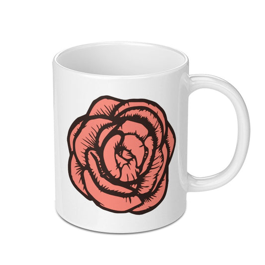 Rose Mug, Floral Mug, Flower Mug, Botanical Mug, Gift Mug, Coffee Mug, Tea Mug, Unique Mug, Decorative Mug - Tawshia