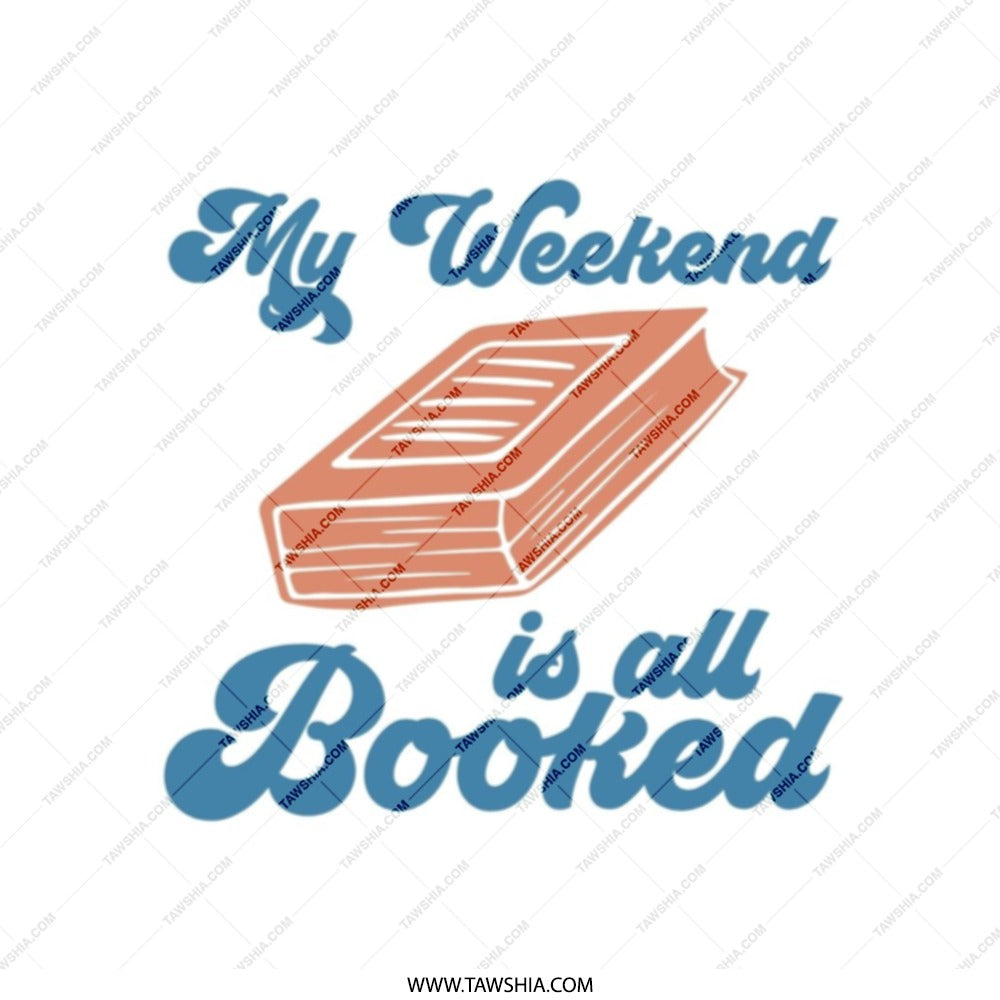 Book Lover Tote Bag, My Weekend Is All Booked, Reading Tote Bag, Bookworm Gift, Librarian Bag, Book Club Tote, Bookish Gift for Readers - Tawshia