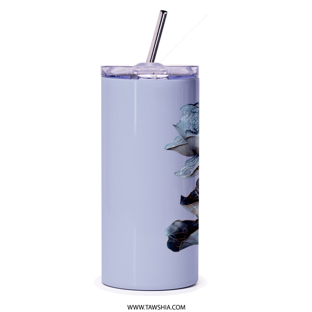 Lotus Flower Tumbler, Floral Tumbler, Elegant Tumbler, Gift for Her, Stylish Drinkware, Nature Lover Gift, Unique Tumbler Design - Tawshia