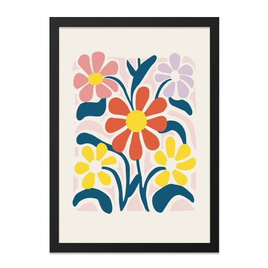 Floral Wall Art, Colorful Flower Print, Botanical Wall Decor, Modern Art Print, Flower Power Art, Trendy Home Decor, Wall Decor - Tawshia