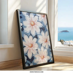 Floral Wall Art, Flower Pattern Print, Botanical Home Decor, Aesthetic Wall Decor, Stylish Art Print, Blooming Wall Decor, Pretty Wall Art - Tawshia