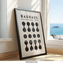 Bauhaus Exhibition 1919 Wall Art, Mid Century Modern Print, Geometric Art Poster, Minimalist Home Decor, Abstract Shapes Artwork - Tawshia