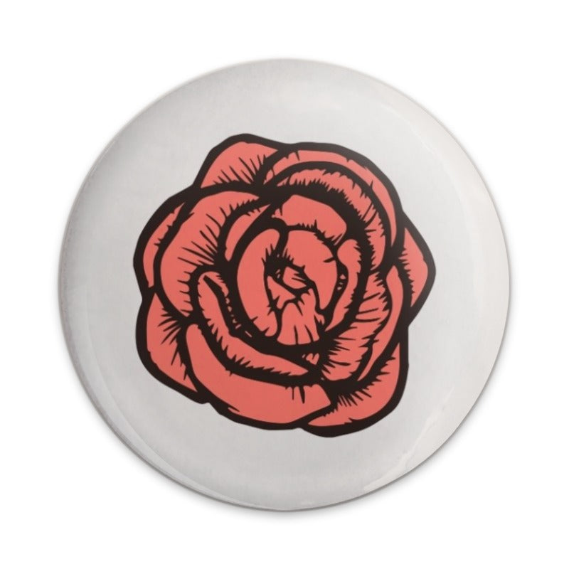 Pink Rose Pinback Button, Floral Button Badge, Cute Button Pin, Botanical Button, Gift for Her, Flower Pinback, Rose Lover Gift - Tawshia