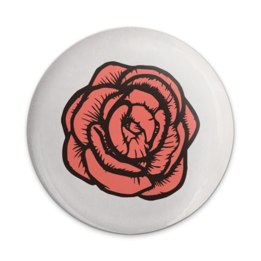 Pink Rose Pinback Button, Floral Button Badge, Cute Button Pin, Botanical Button, Gift for Her, Flower Pinback, Rose Lover Gift - Tawshia