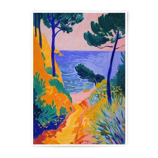 Coastal Photographic Print, Bright Landscape Art, Ocean View Print, Colorful Nature Wall Art, Modern Home Decor, Beach Scenery Photography - Tawshia