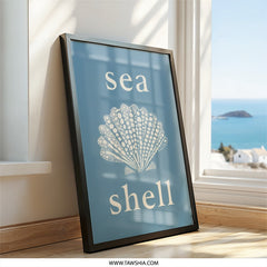 Seashell Wall Art, Nautical Home Decor, Coastal Print, Beach House Art, Ocean Theme Artwork, Seashell Illustration, Home Decor, Shell Poster - Tawshia