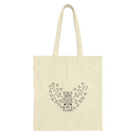 Friendship Heart Tote Bag, Best Friend Gift, Friends Forever Shopping Bag, Sentimental Present, Tote Bag for Her, We Will Be Friends - Tawshia