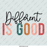Different Is Good Pinback Button, Positivity, Inspirational Gift, Cute Button, Affirmation Button, Encouragement Gift, Mental Health - Tawshia