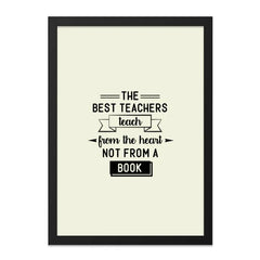 Best Teacher Quote Wall Art, Inspirational Teacher Gift, Teach From The Heart Wall Decor, Teacher Appreciation Wall Art, Classroom Decor - Tawshia