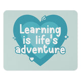 Learning is Life Mouse Pad, Adventure Mousepad, Heart Mousepad, Motivation Mouse Pad, Gift for Student Mousepad, Office Decor - Tawshia