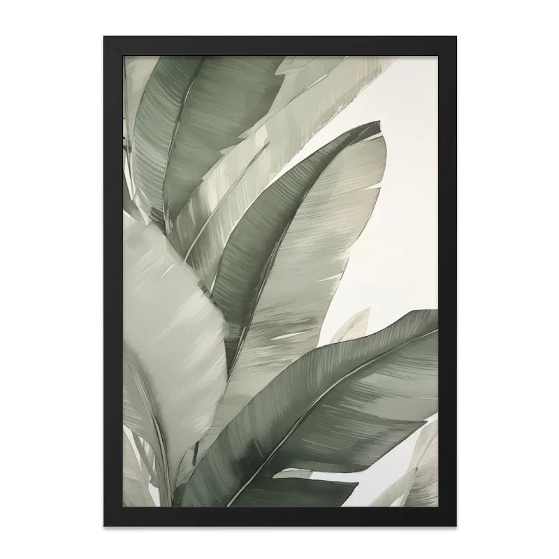 Banana Leaf Wall Art, Tropical Leaves Print, Green Botanical Art, Modern Wall Decor, Nature Inspired Wall Art, Tropical Wall Decor - Tawshia