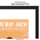 Gateway Arch Wall Art, St Louis Print, National Park Art, Travel Poster, Home Decor, Unique Wall Decor, Minimalist Art - Tawshia