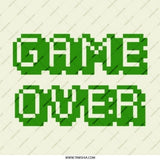 Game Over Pinback Button, 8 Bit Gaming, Gamer Gift, Retro Video Game Button, Party Favor, Gaming Event, Funny Pinback Button - Tawshia