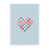 Geometric Heart Photographic Prints, Love Art Print, Modern Home Decor, Valentine's Day Gift, Minimalist Art, Nursery Art Prints - Tawshia