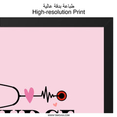 Nurse Life Framed Wall Art, Gift For Nurse, Nursing Graduation Gift, Doctor Office Decor, Pink Decor, Medical Art, Healthcare Decor - Tawshia