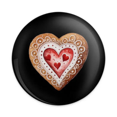 Heart Cookie Pinback Button, Valentine's Day Button, Sweet Treat Pin, Cute Heart Badge, Love Pin, Gift for Her, Holiday Celebration - Tawshia