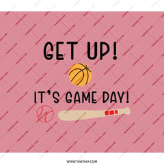 Get Up Its Game Day Backpack, Sports Design Backpack, Baseball Basketball Backpack, Trendy Backpack for Students and Sports Lovers - Tawshia