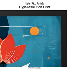 Floral Wall Art, Abstract Flowers Print, Botanical Art, Modern Wall Decor, Home Decor, Flower Illustration, Red Orange Floral Art - Tawshia