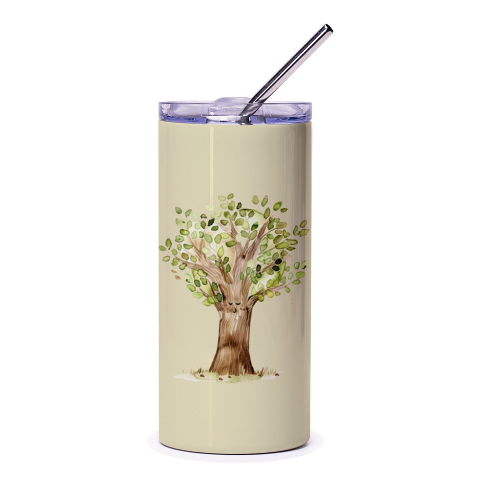 Smiling Tree Tumbler, Nature Tumbler, Cute Tree Design, Unique Tumbler, Everyday Tumbler, Gift Ideas, Travel Tumbler, Drinkware - Tawshia