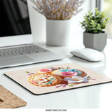 Floral Cookie MousePad, Cute Baking Mousepad, Decorative Mouse Pad, Pastel Decor Mousepad, Office Desk Accessories, Kawaii Desk Mat - Tawshia