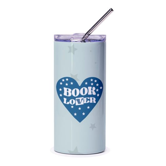Book Lover Tumbler, Heart Tumbler, Bookish Gift, Book Reader Gift, Librarian Tumbler, Book Club Gift, Books, Reading Tumbler - Tawshia