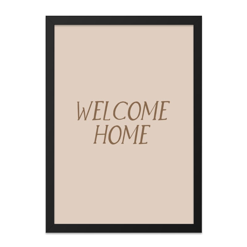 Welcome Home Wall Art, Minimalist Home Decor, Entryway Art, Housewarming Gift, Neutral Wall Decor, Modern Print, Framed Wall Art - Tawshia