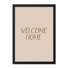 Welcome Home Wall Art, Minimalist Home Decor, Entryway Art, Housewarming Gift, Neutral Wall Decor, Modern Print, Framed Wall Art - Tawshia