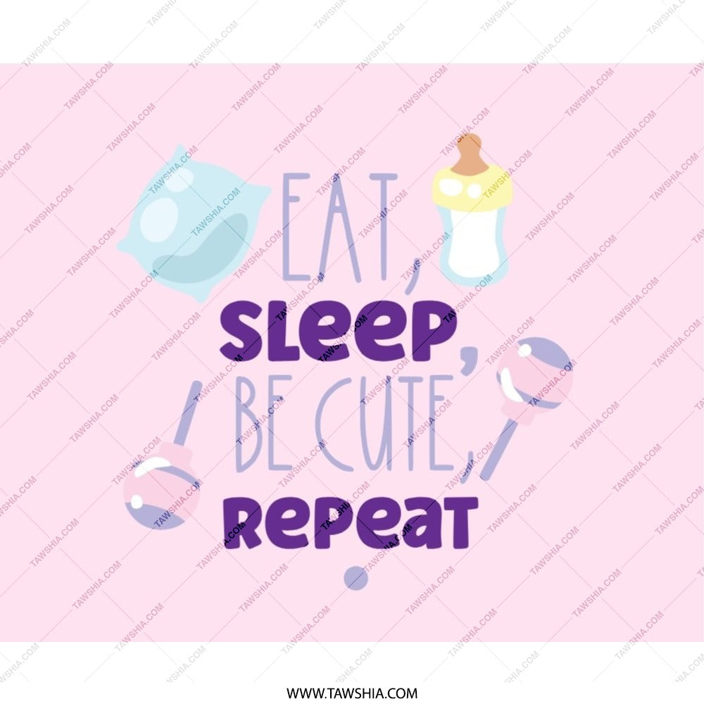 Eat Sleep Be Cute Repeat Mouse Pad, Baby Mousepad, Nursery Decor, Adorable Mouse Pad, Office Decor, Gift Idea - Tawshia
