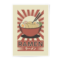 Ramen Photographic Print, Japanese Food Art, Retro Noodle Bowl, Kitchen Decor, Restaurant Wall Art, Unique Foodie Gift - Tawshia