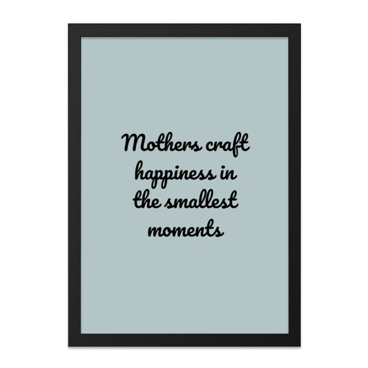 Mothers Craft Happiness Wall Art, Motherhood Quote Print, Inspirational Wall Decor, Family Wall Art, Gift for Mom, Home Decor - Tawshia