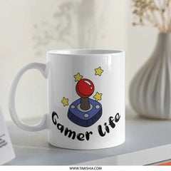 Gamer Life Mug, Video Game Mug, Retro Joystick Mug, Gaming Gift Idea, Gamer Gift, Video Game Gift, Gaming Mug, Gift for Him, Gift for Her - Tawshia
