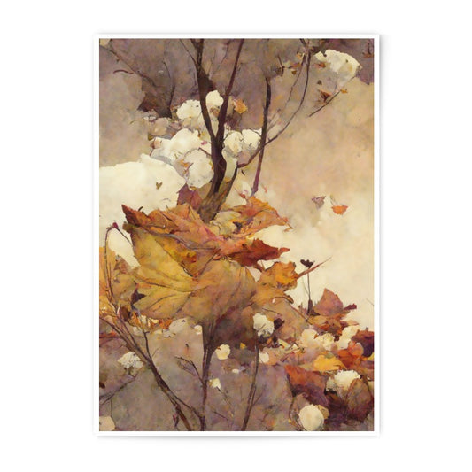 Autumn Leaves Photographic Print, Fall Decor, Botanical Art Print, Nature Photography, Wall Art, Home Decor, Fall Colors, Seasonal Art - Tawshia