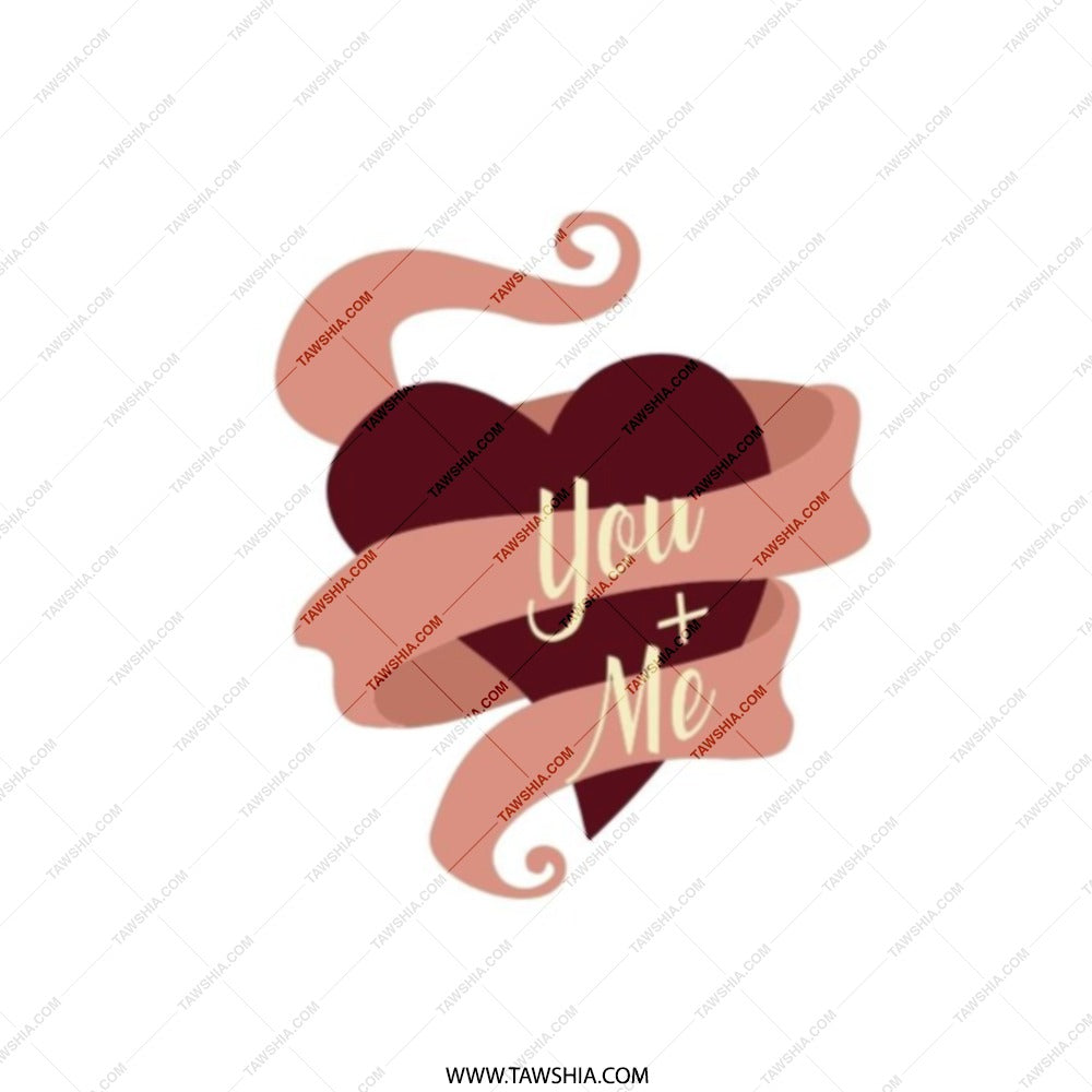 You and Me Pocket Mirror, Heart Pocket Mirror, Love Pocket Mirror, Valentine's Day, Wedding Favor, Anniversary Gift, Romantic Pocket Mirror - Tawshia