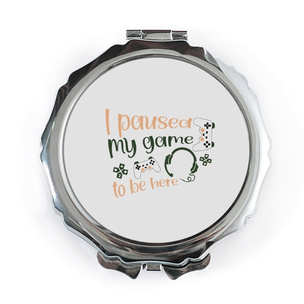Gamer Pocket Mirror, I Paused My Game, Funny Gaming Gift, Compact Mirror, Gift For Gamer, Video Game Lover, Gaming Accessories - Tawshia