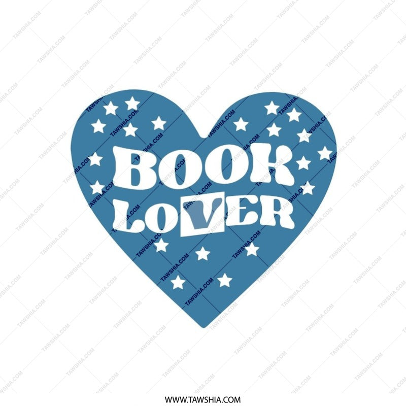 Book Lover Pillow, Heart Stars Design, Reading Gift, Cozy Home Decor, Gift for Bookworm, Bookish Pillow - Tawshia